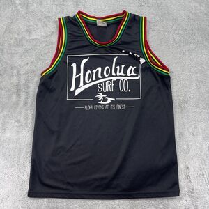 Vintage Honolua Surf Co. Jersey Mens Large Black Graphic Print Aloha Maui